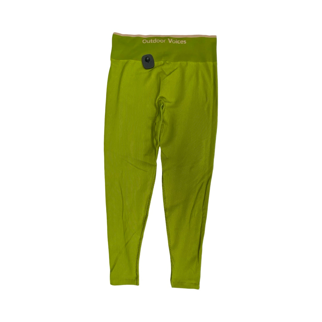 Athletic Leggings By Outdoor Voices In Green & Pink, Size:Xl
