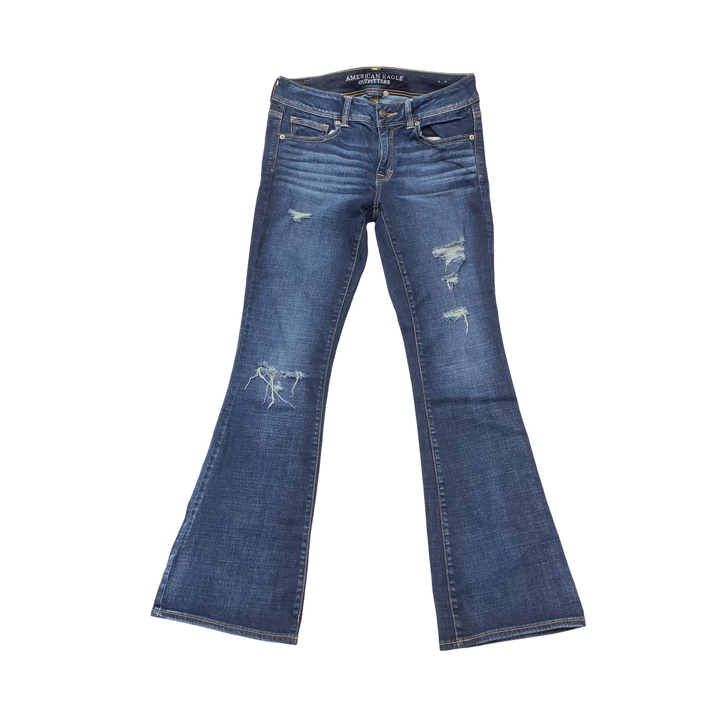 Jeans Flared By American Eagle In Blue Denim, Size:8