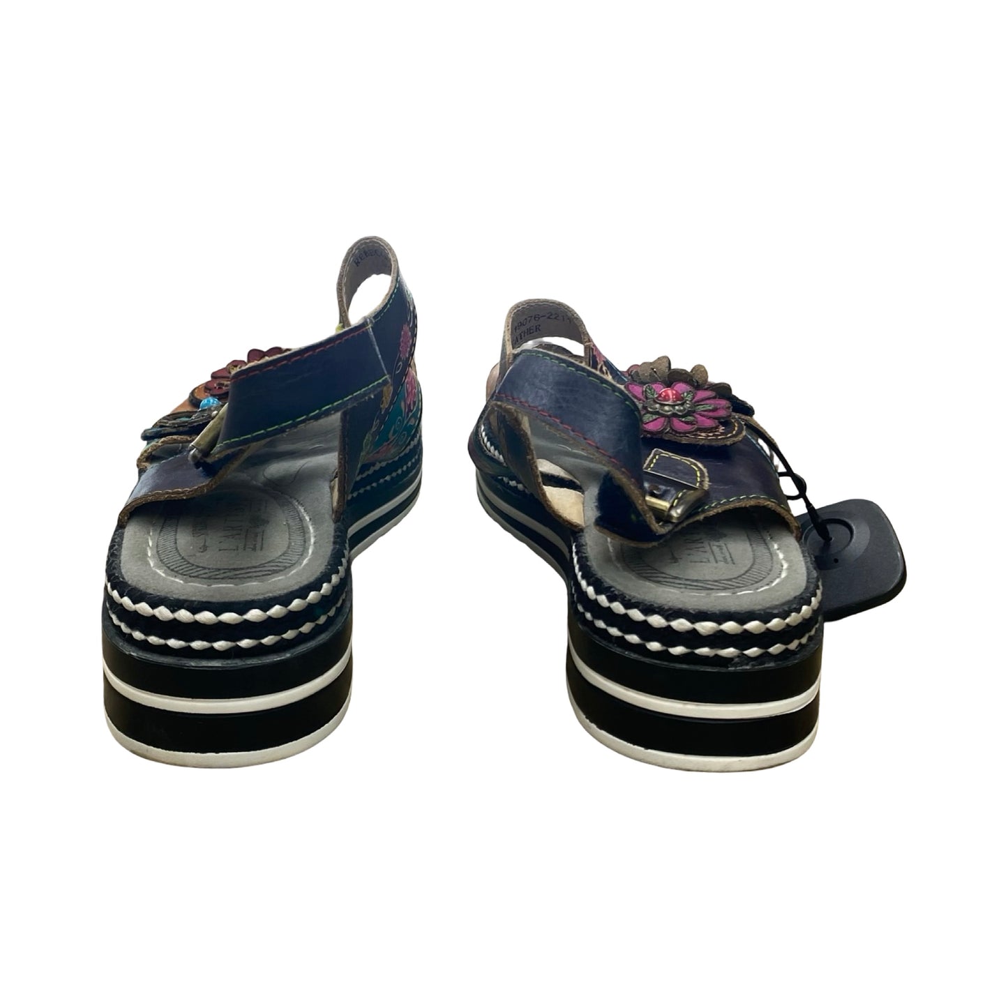 Sandals Heels Wedge By Spring Step In Floral Print, Size:10