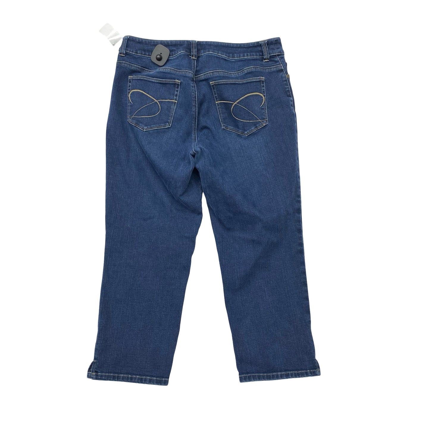 Jeans Cropped By Chicos In Blue Denim, Size:10