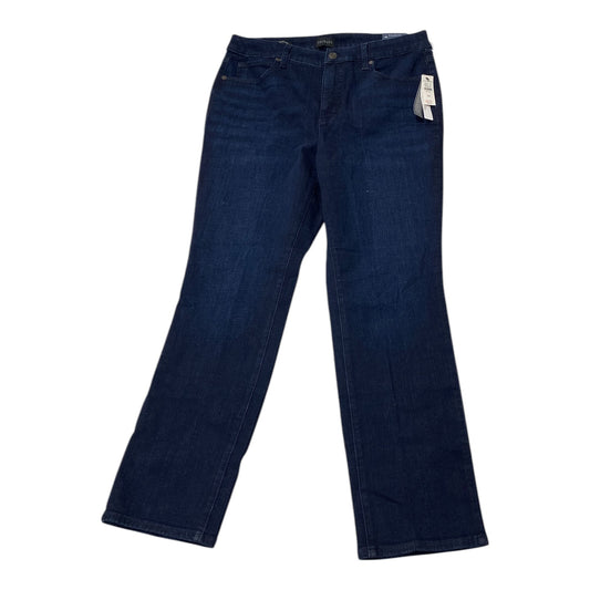Jeans Straight By Talbots In Blue Denim, Size:12P