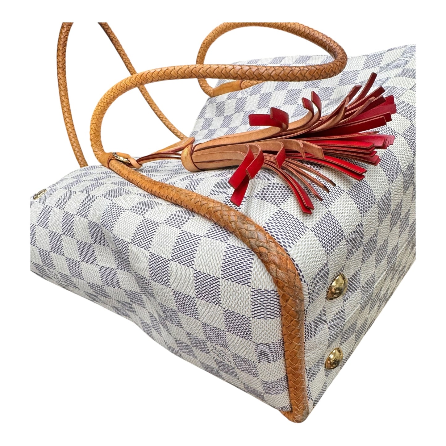 Damier Azur Propriano  Handbag Luxury Designer By Louis Vuitton In Rose Ballerine, Size: Medium (As Is)
