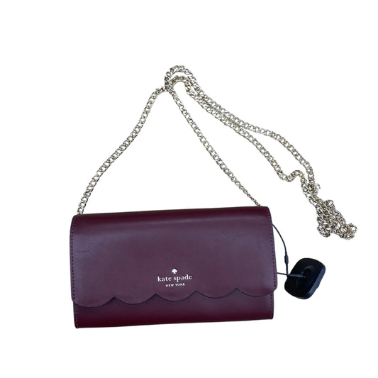 Handbag Designer By Kate Spade In Maroon, Size:Small