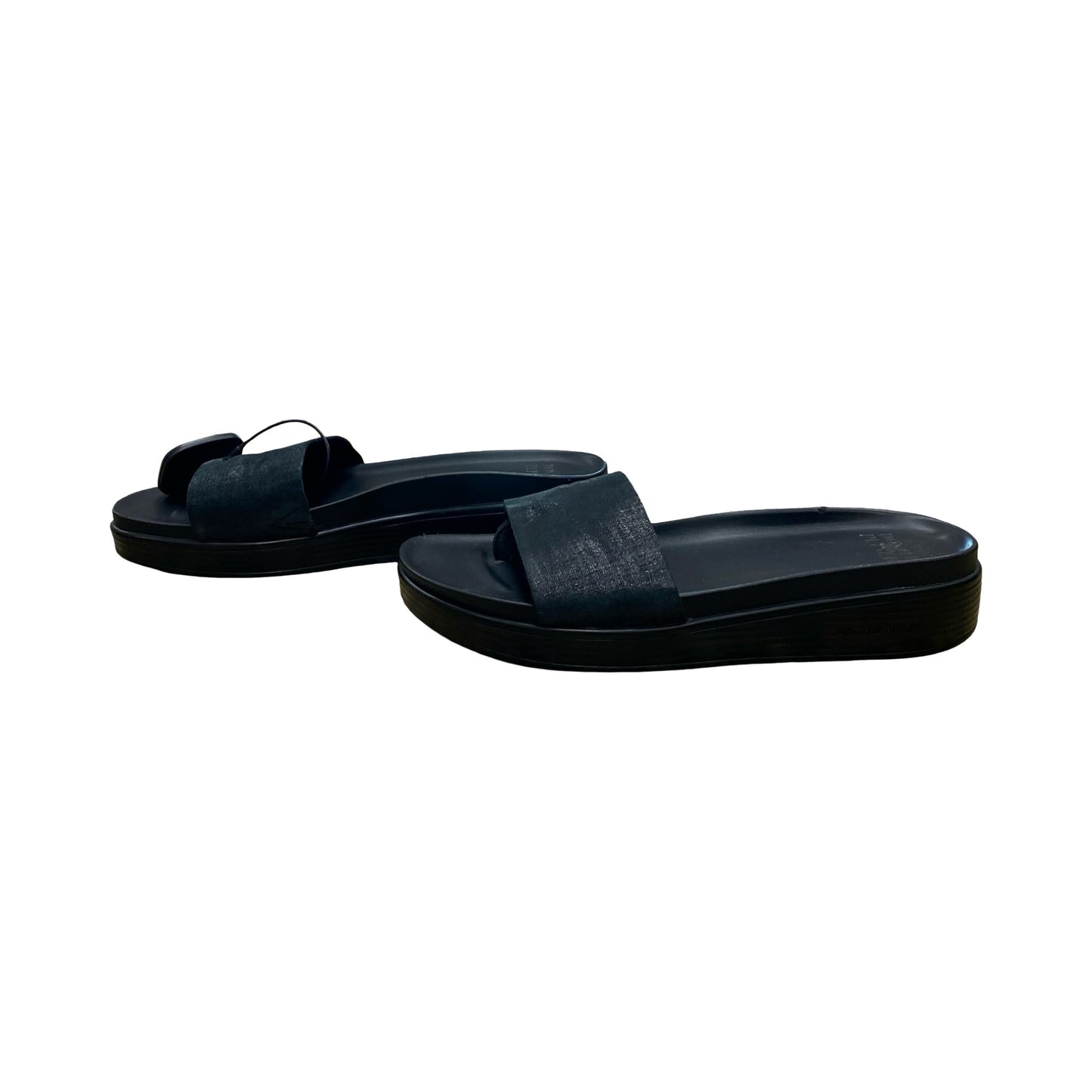 Sandals Flats By Donald Pliner In Black, Size:9.5