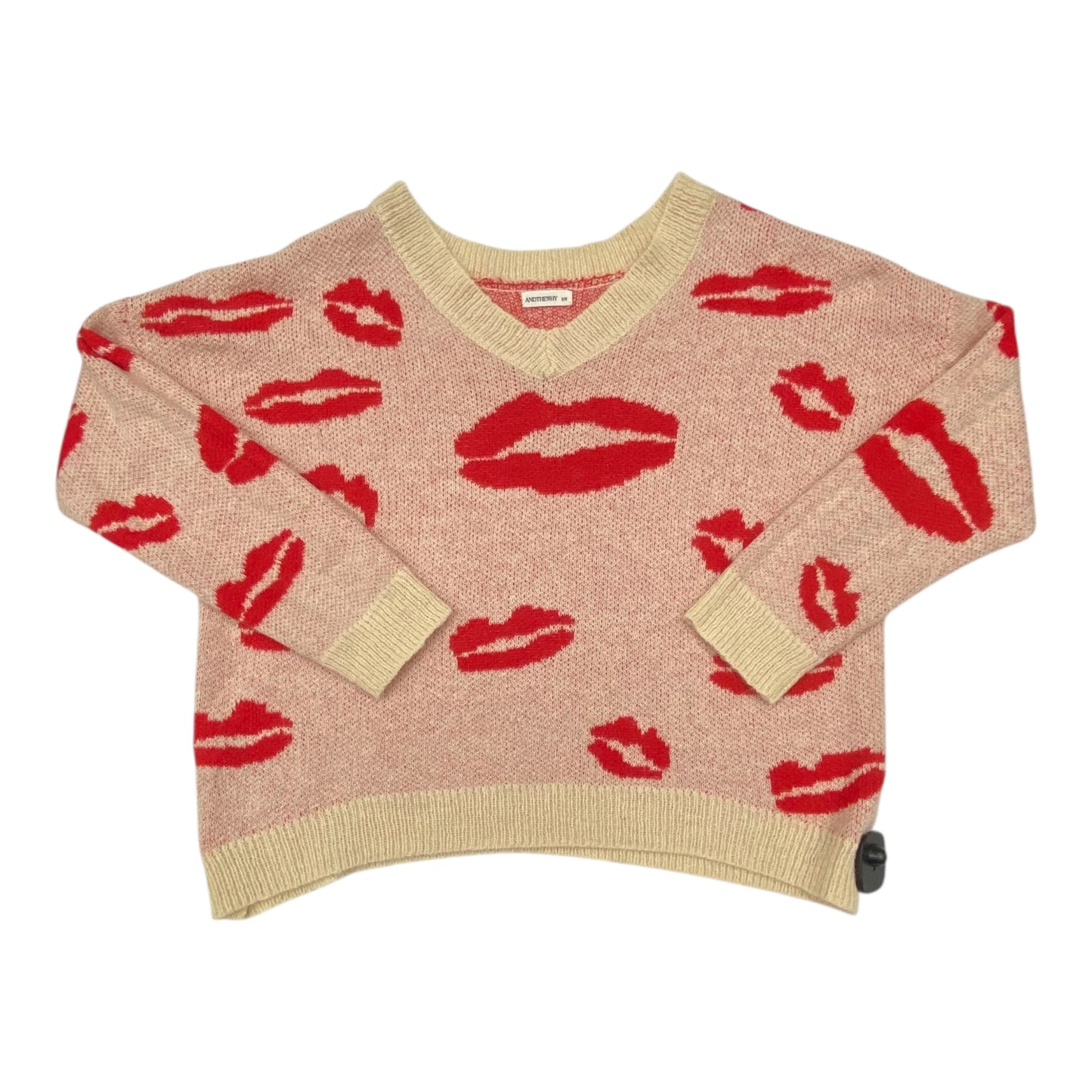 Sweater By Andthewhy In Red & Tan, Size:S
