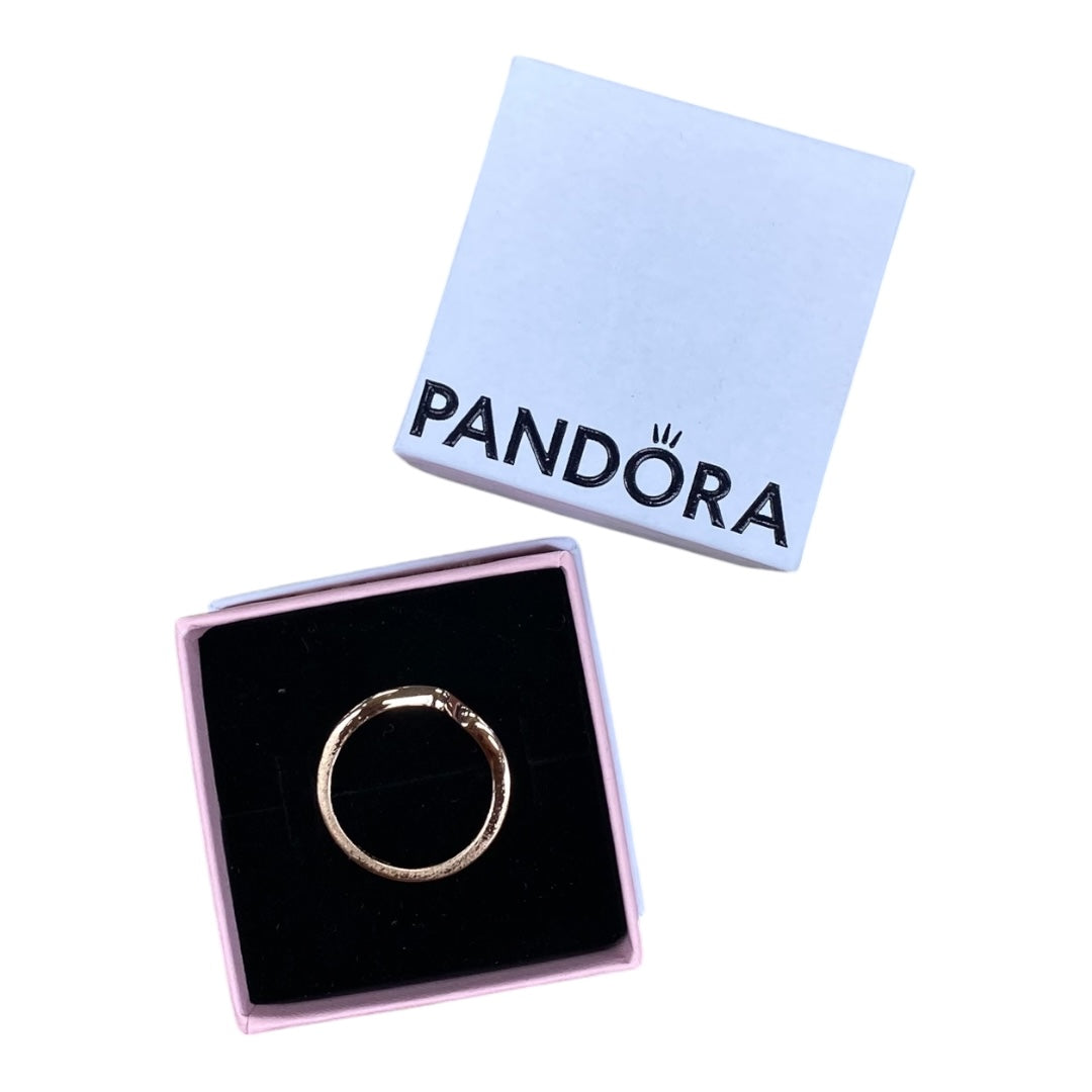 Ring Band By Pandora In Rose Gold, Size:8.5