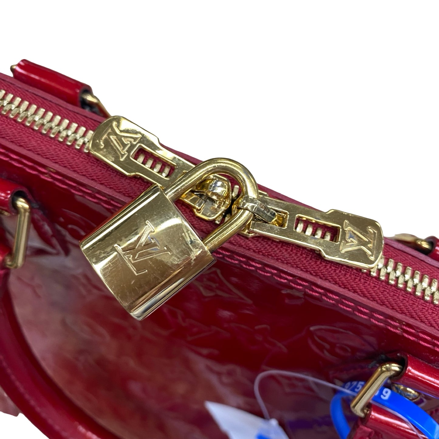 Handbag Luxury Designer By Louis Vuitton In Red Vernis, Size:Large (GM)