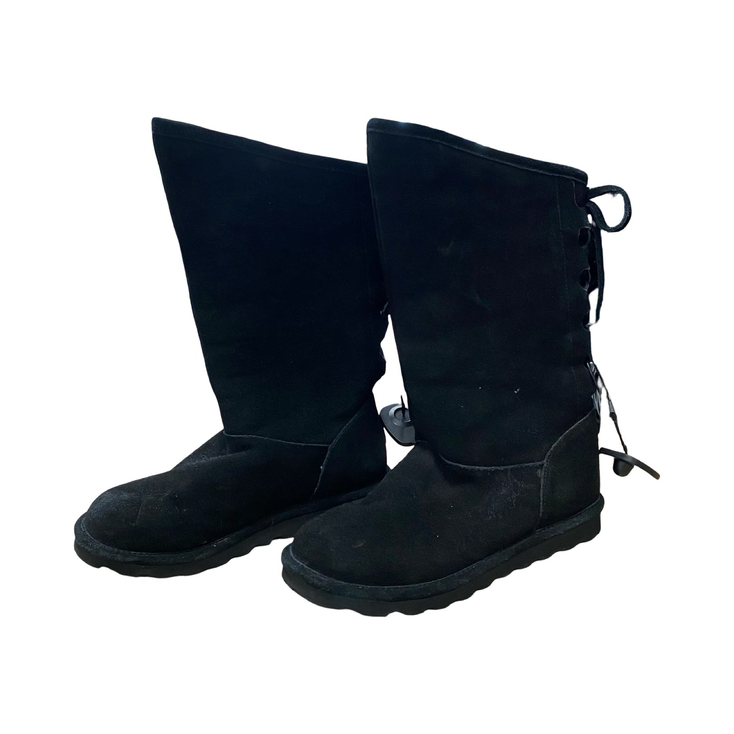 Boots Knee Flats By Bearpaw In Black, Size:9
