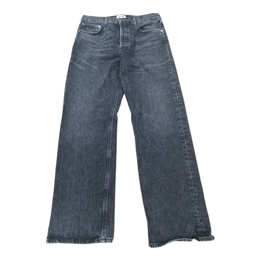 Jeans Straight By Agolde In Black Denim, Size:10