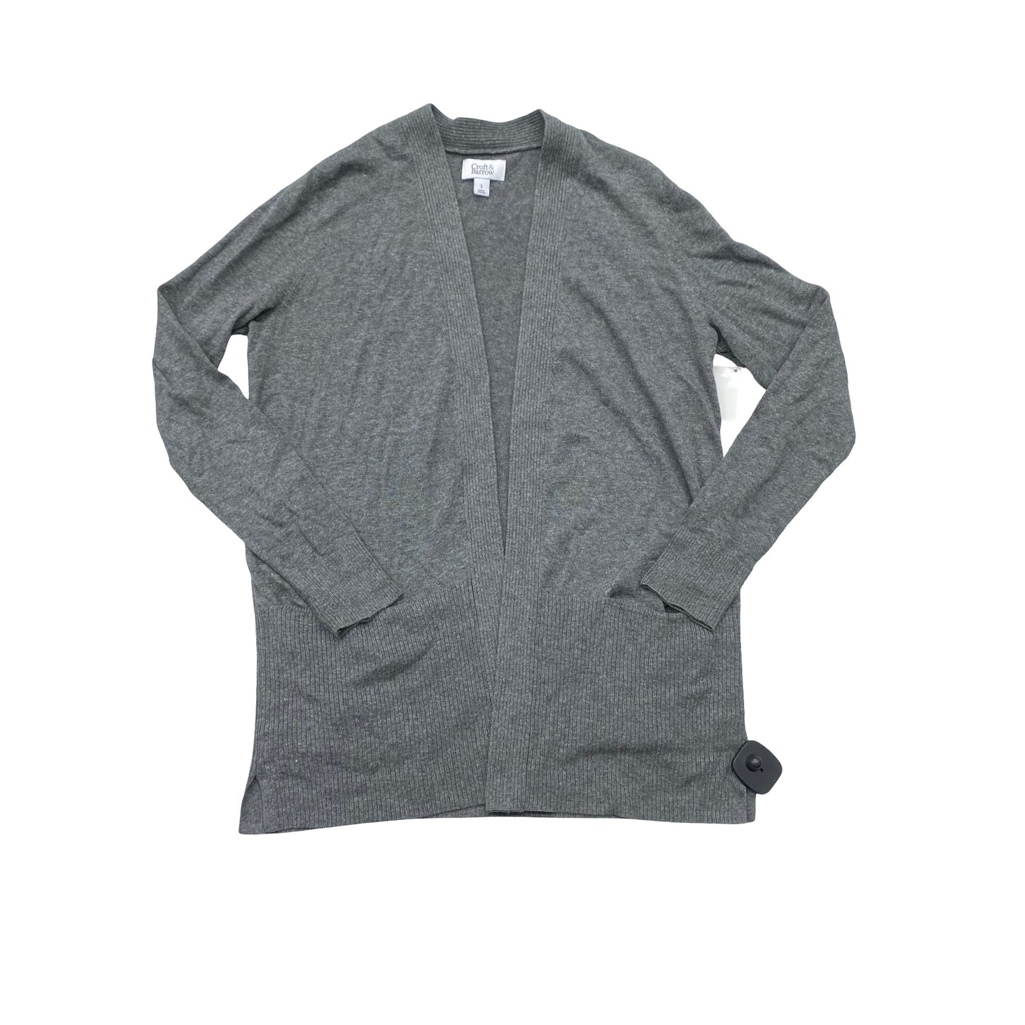 Sweater Cardigan By Croft And Barrow In Grey, Size:S