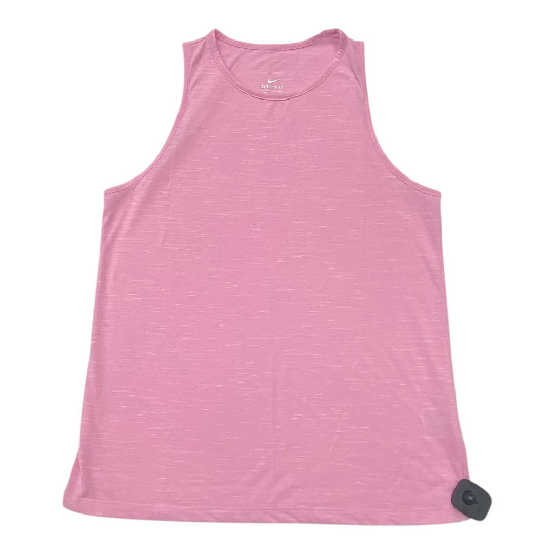 Athletic Tank Top By Nike In Pink, Size:L