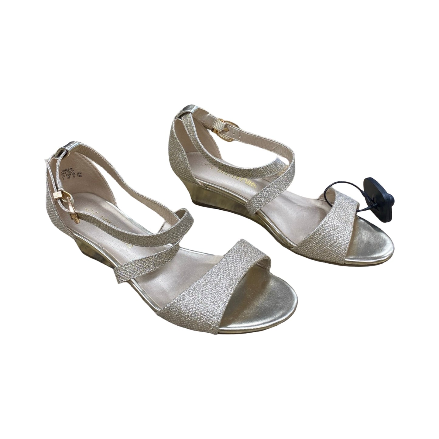 Shoes Heels Wedge By Dream Pairs In Gold, Size:7