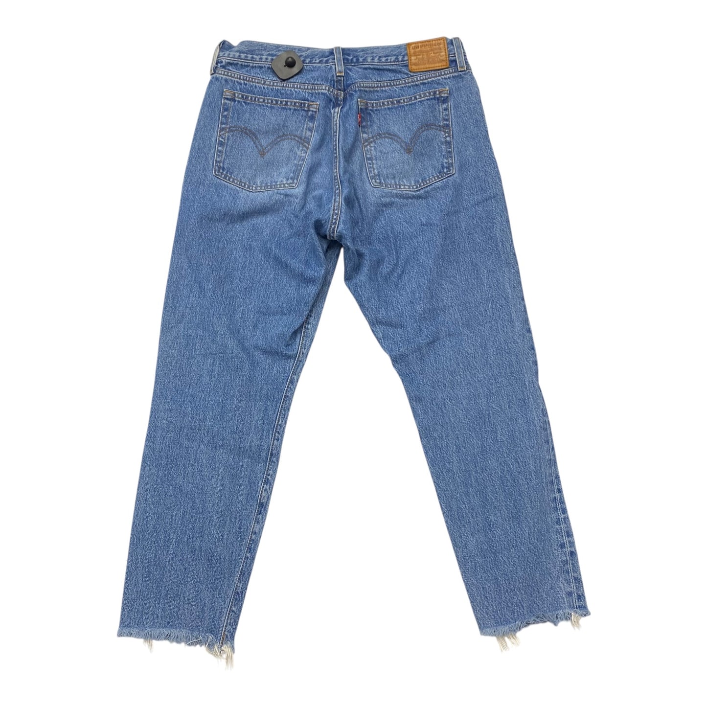 Jeans Straight By Levis In Blue Denim, Size:12