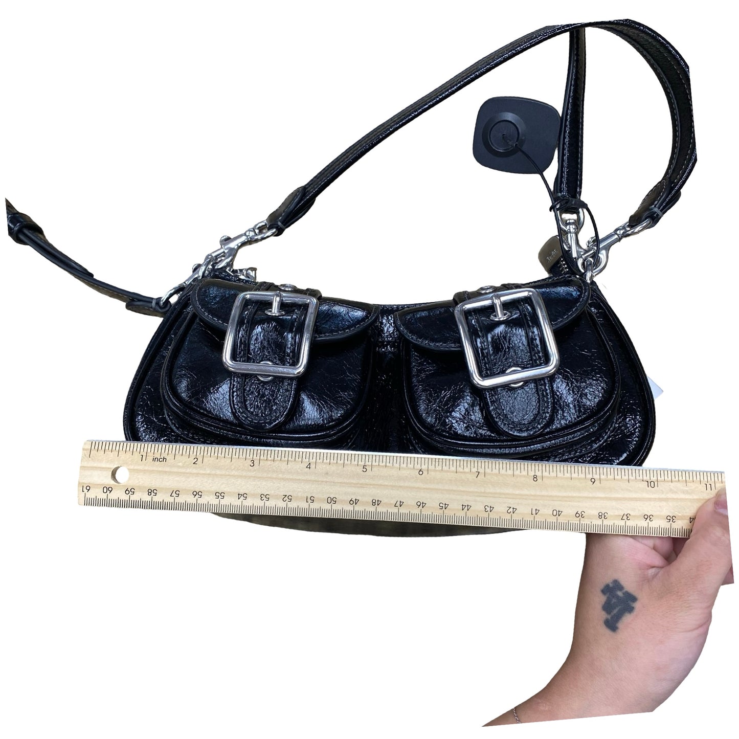 Handbag Designer By Coach In Black, Size:Small