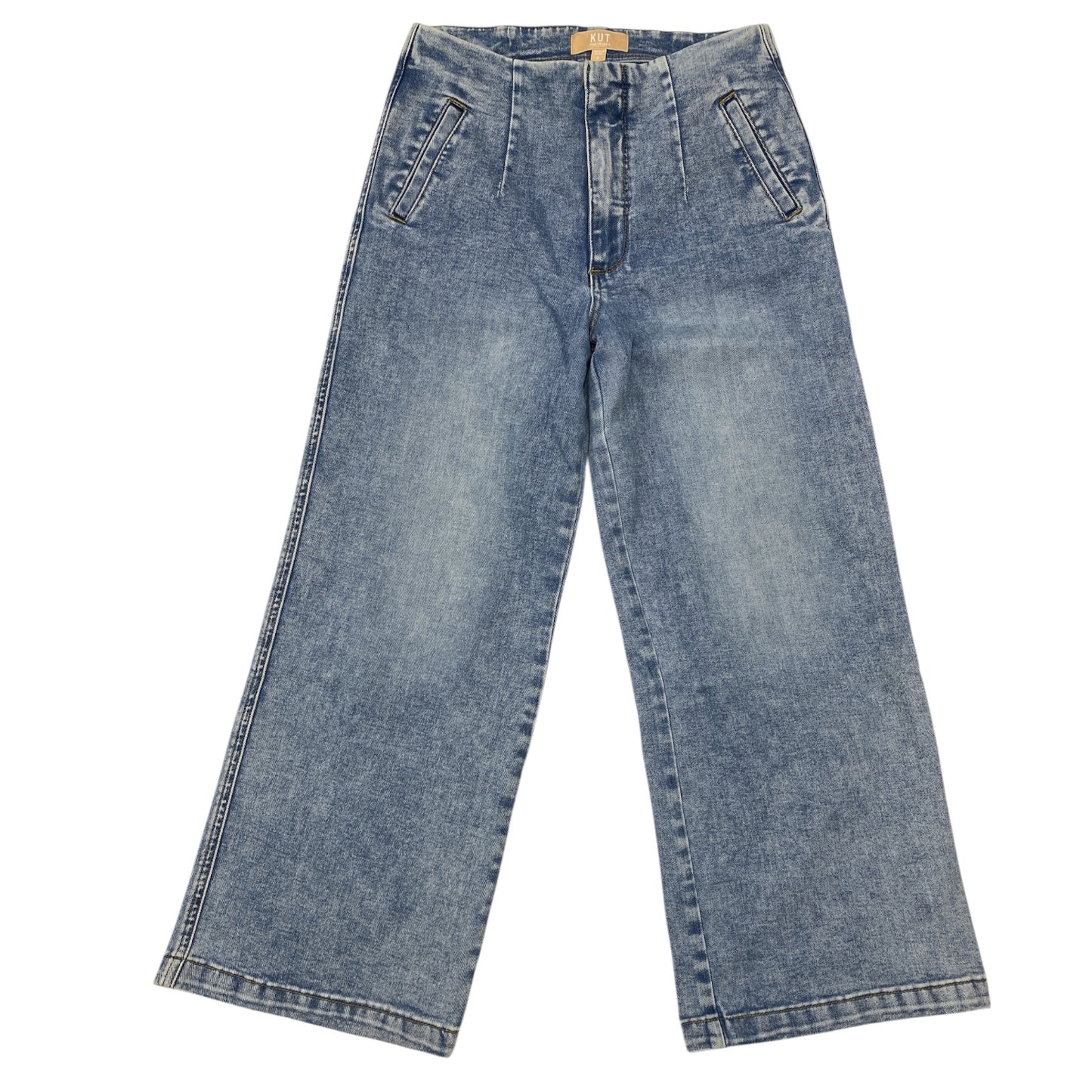 Jeans Wide Leg By Kut In Blue Denim, Size:0