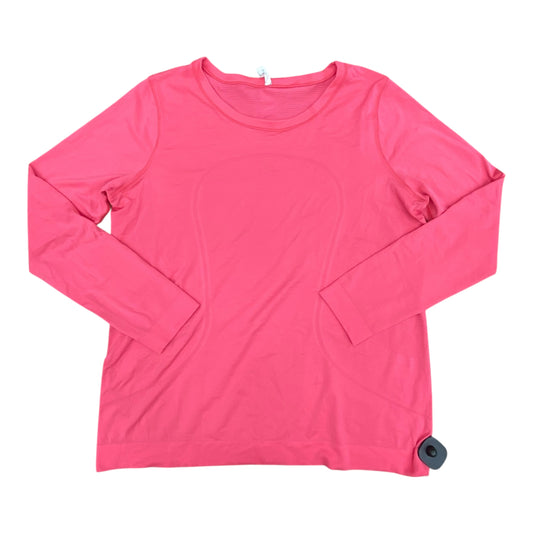 Athletic Top Ls Crewneck By Lululemon In Pink, Size:12