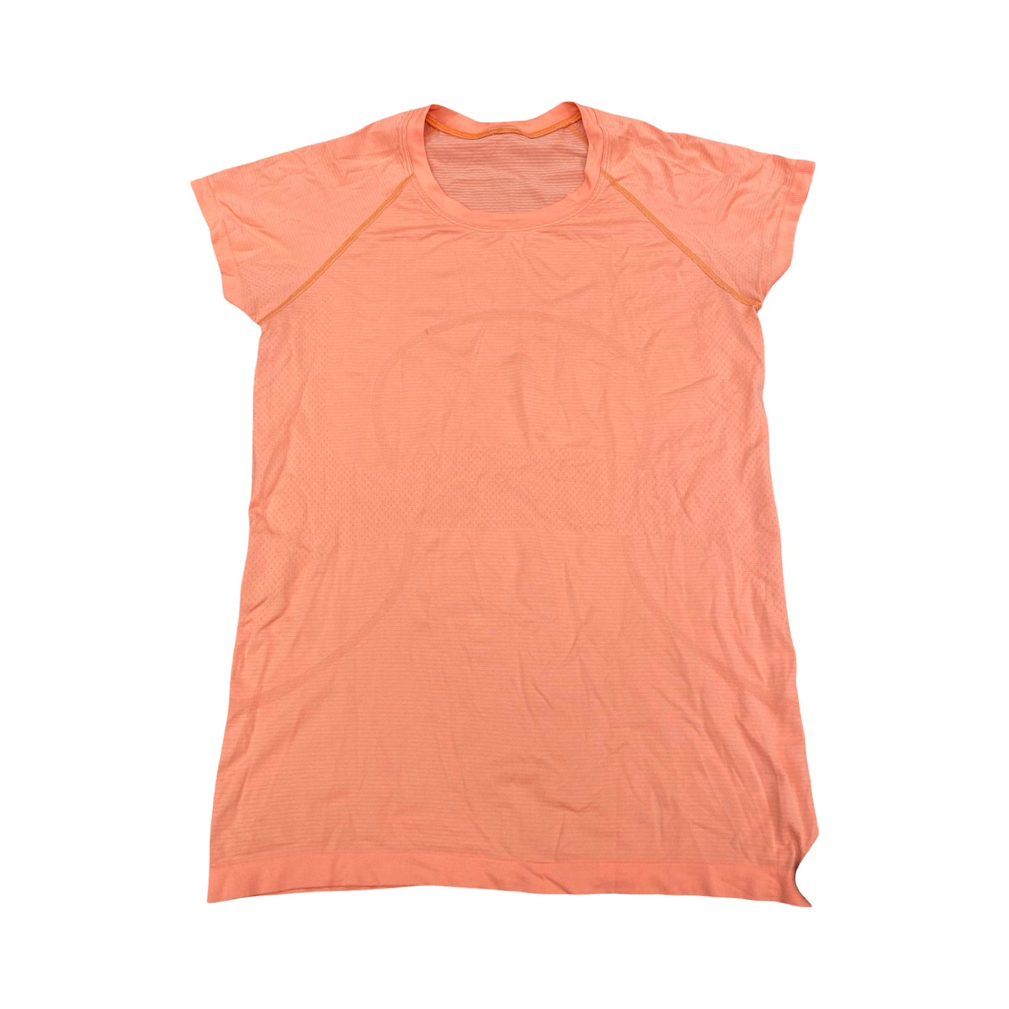 Athletic Top Ss By Lululemon In Orange, Size:10