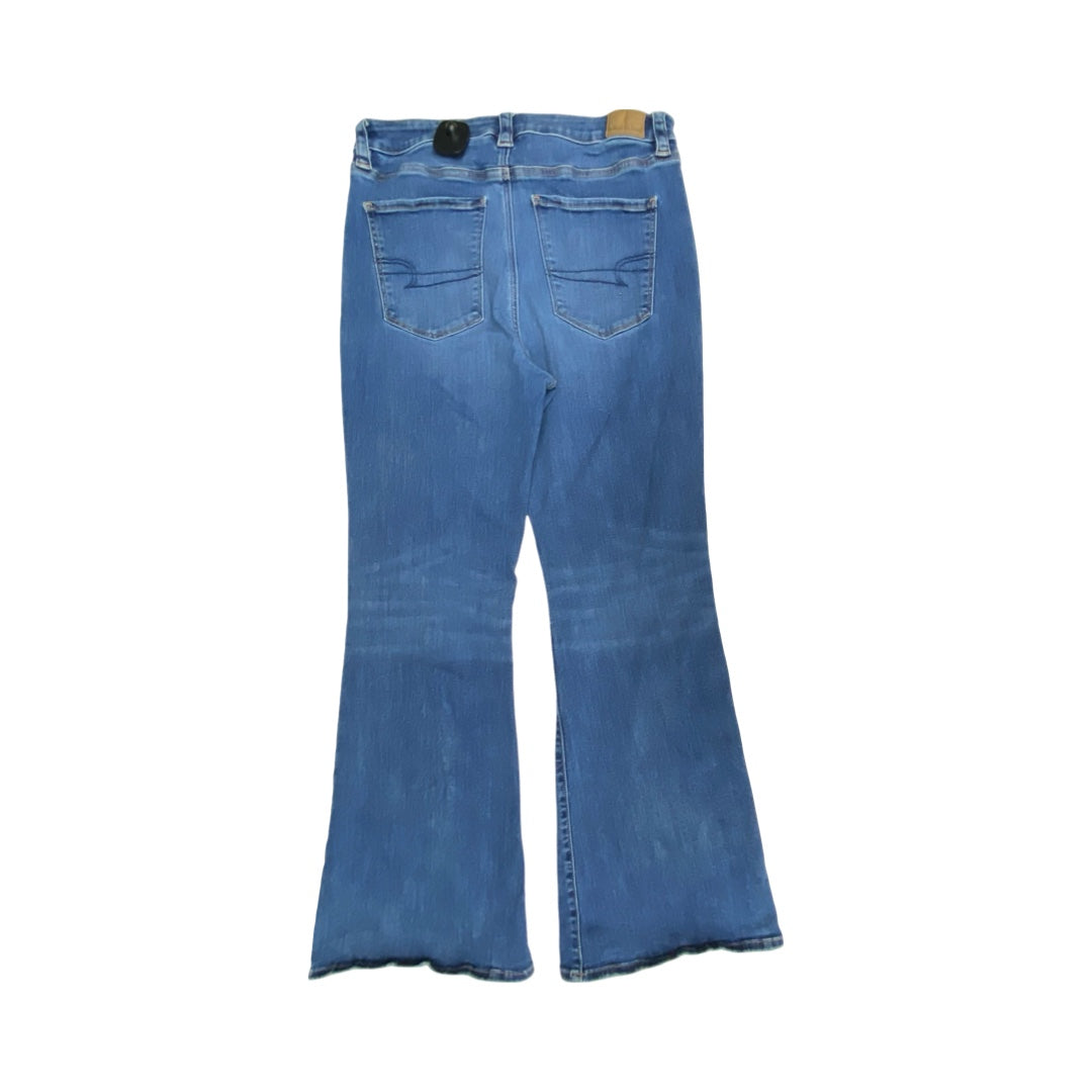 Jeans Flared By American Eagle In Blue, Size:14