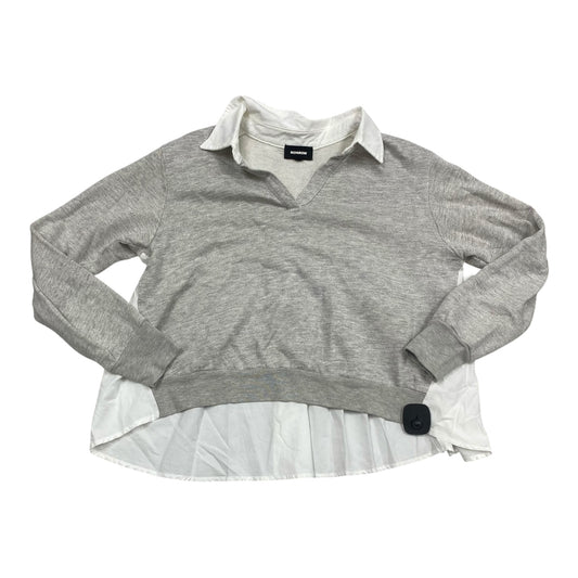 Top Ls By Monrow In Grey & White, Size:S