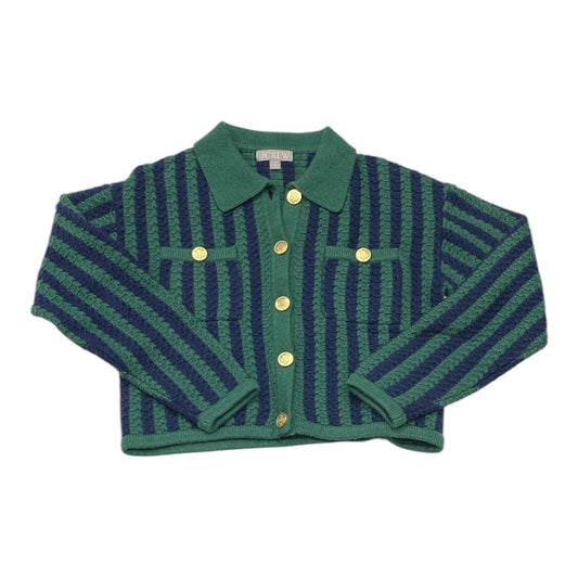 Sweater Cardigan By J. Crew In Blue & Green, Size:Xxs