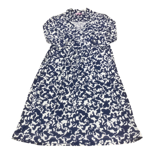 Dress Designer By Lilly Pulitzer In Blue & White, Size:L