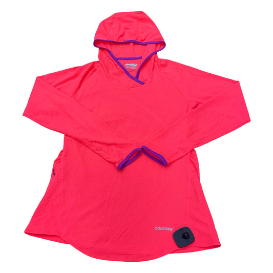 Athletic Top Ls Hoodie By Saucony In Pink & Purple, Size:S
