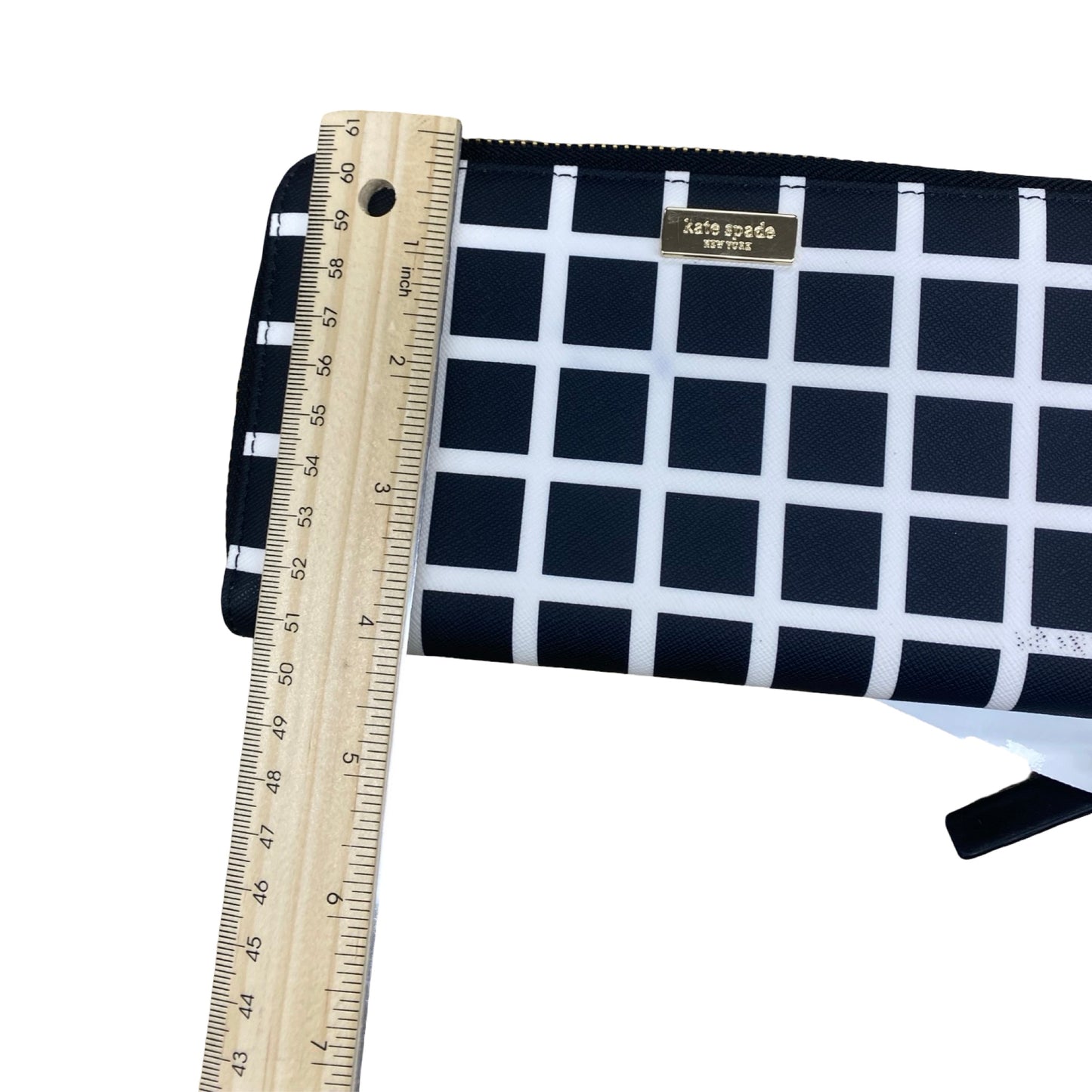 Wallet Designer By Kate Spade In Black & White, Size:Large