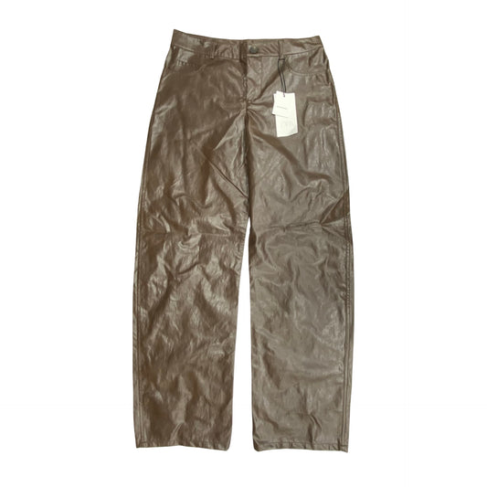 Pants Wide Leg By Zara In Brown, Size:S