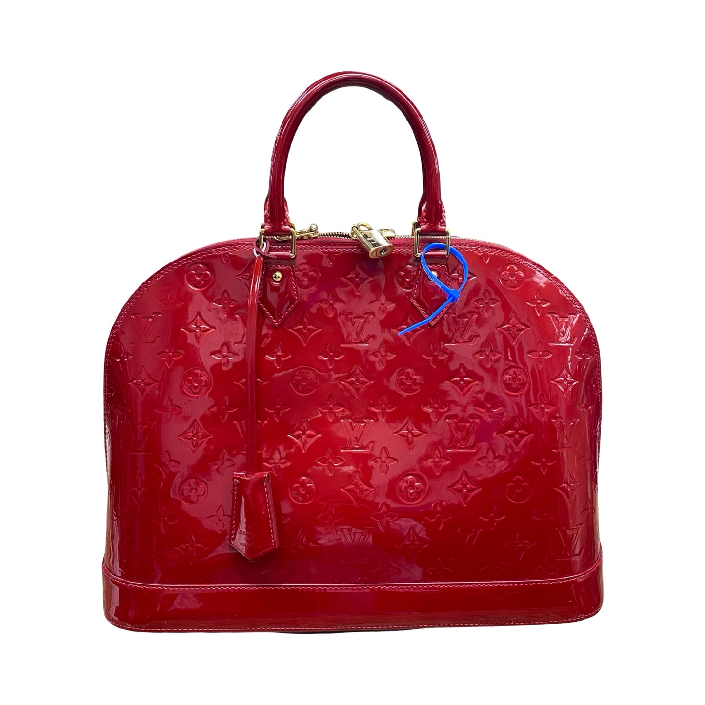 Handbag Luxury Designer By Louis Vuitton In Red Vernis, Size:Large (GM)
