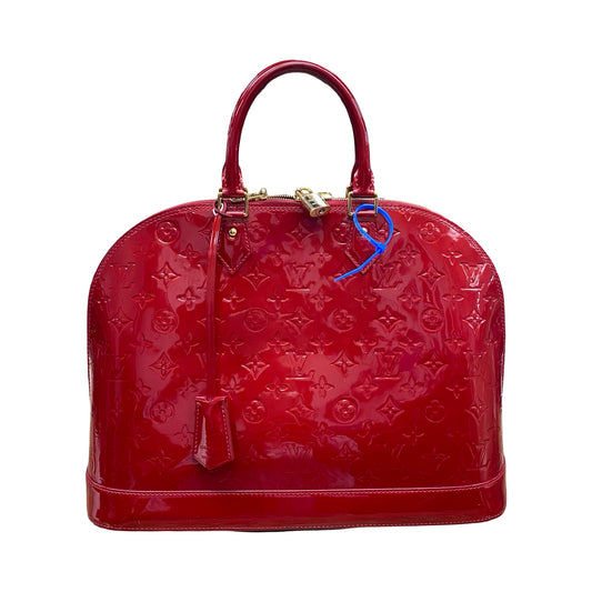 Handbag Luxury Designer By Louis Vuitton In Red Vernis, Size:Large (GM)