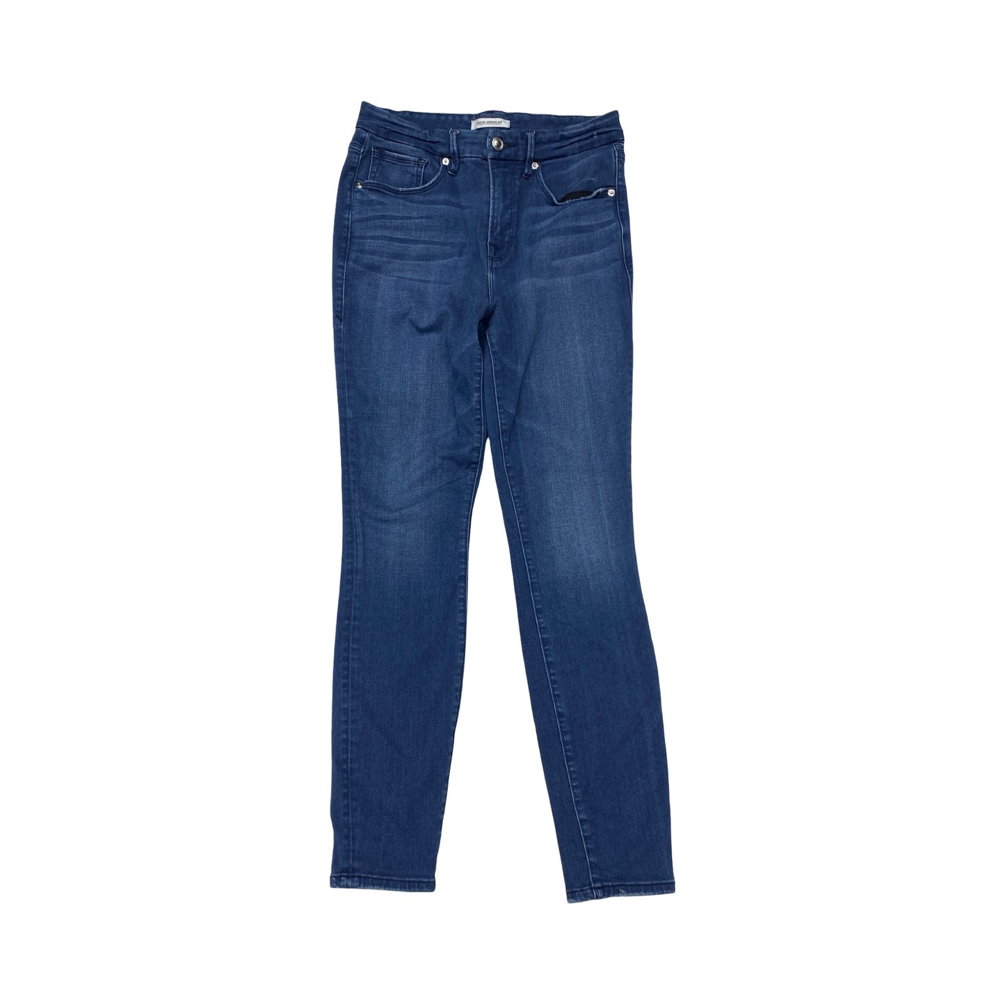 Jeans Straight By Good American In Blue Denim, Size:6