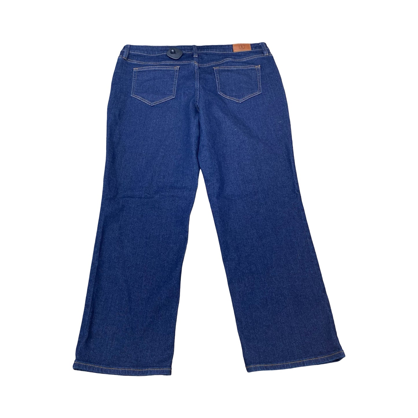 Jeans Straight By Lands End In Blue Denim, Size:16