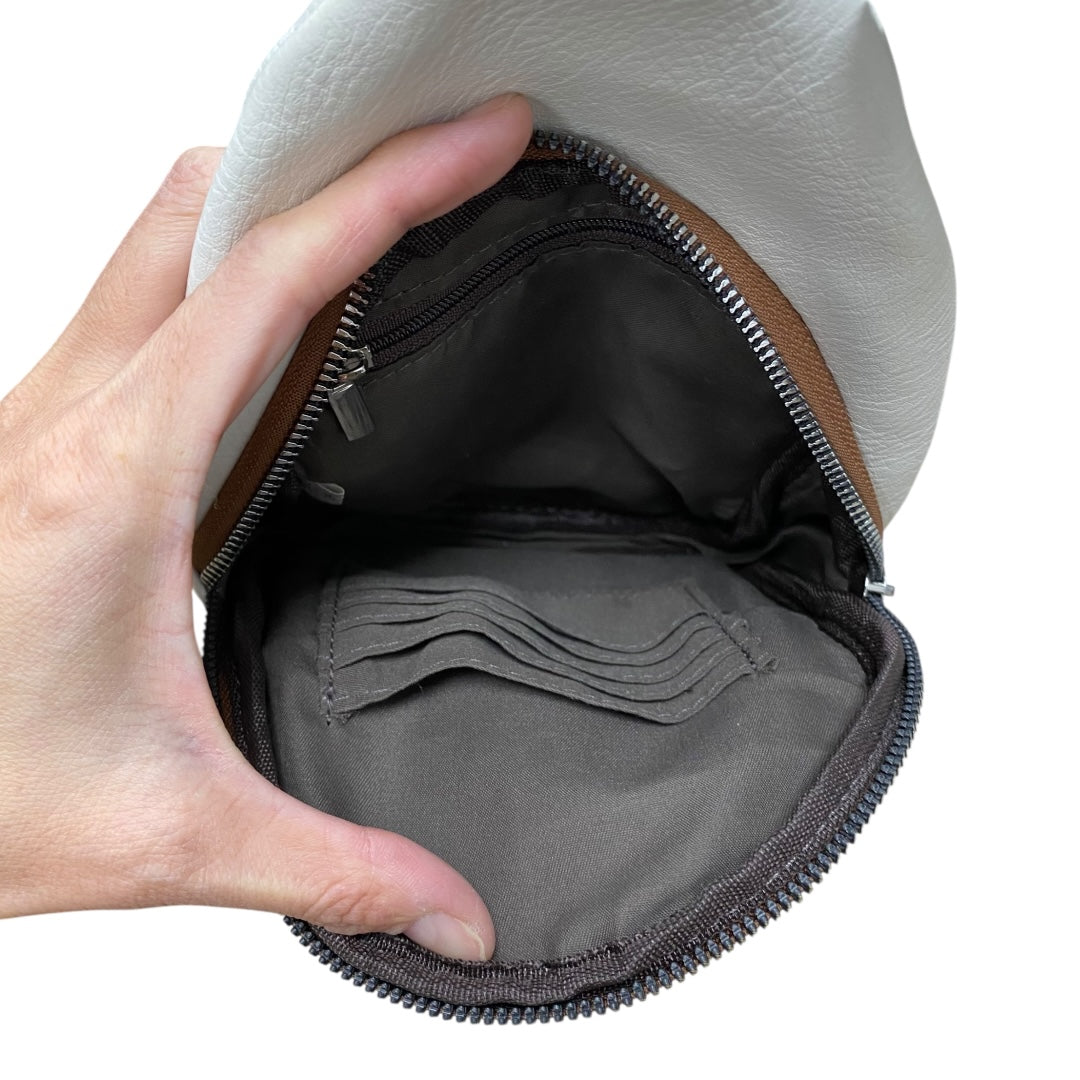 Belt Bag By Cmc In Brown & Cream, Size:Medium