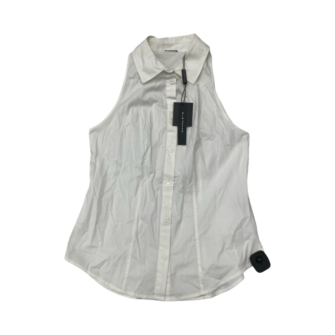 Top Sleeveless By Elie Tahari In White, Size:S