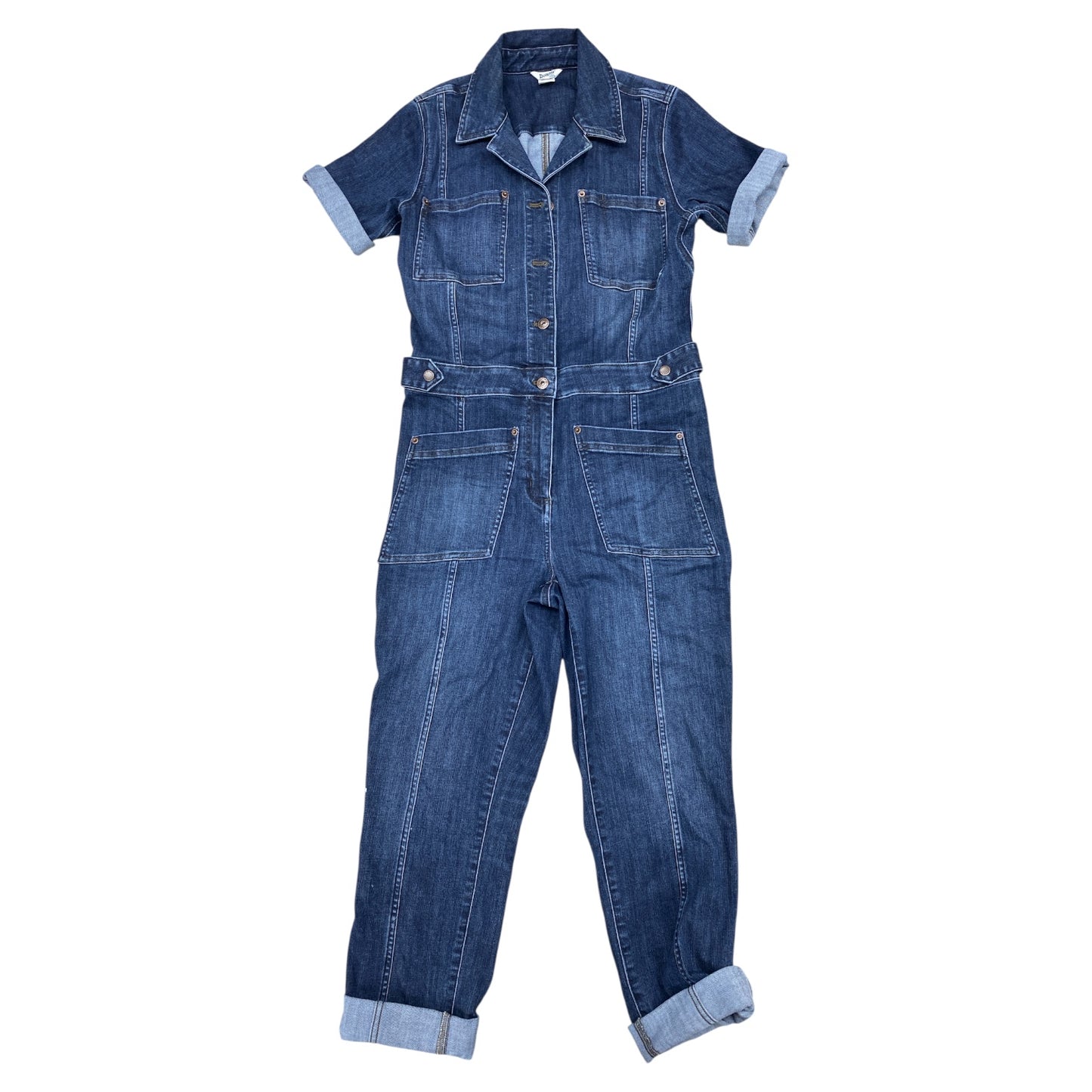 Jumpsuit By Duluth Trading In Blue Denim, Size:10P