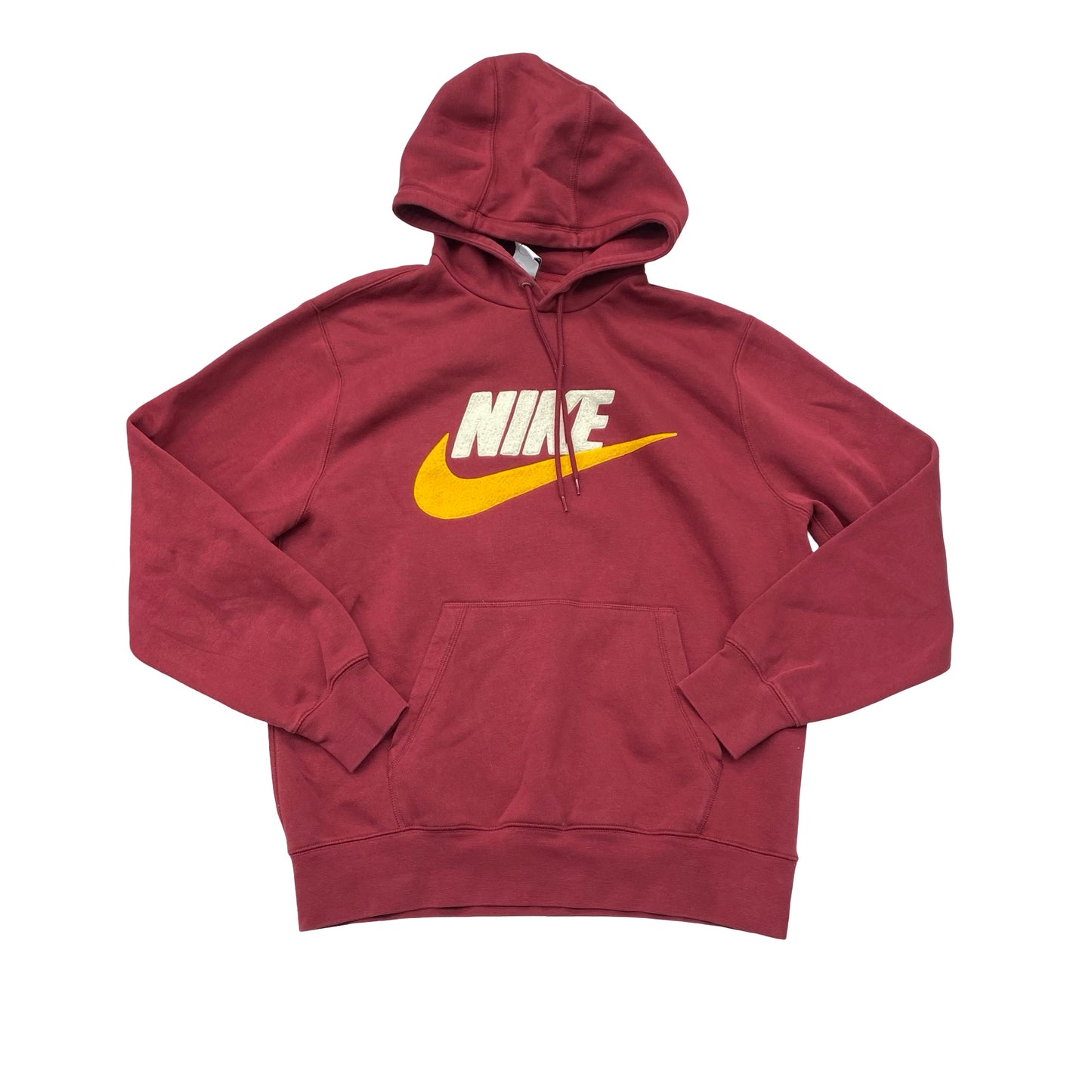 Athletic Sweatshirt Hoodie By Nike In Maroon, Size:M