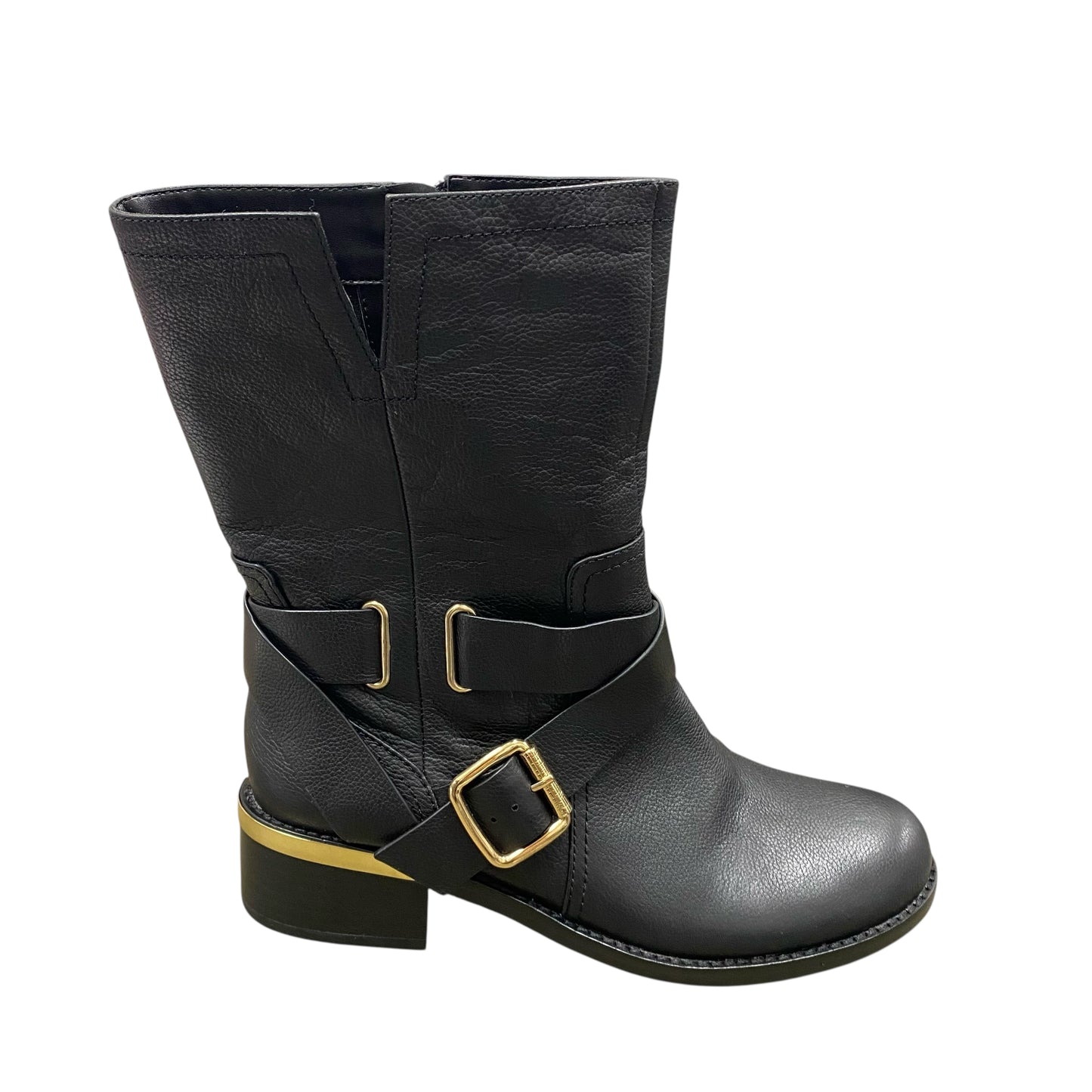 Boots Leather By Vince Camuto In Black, Size:9