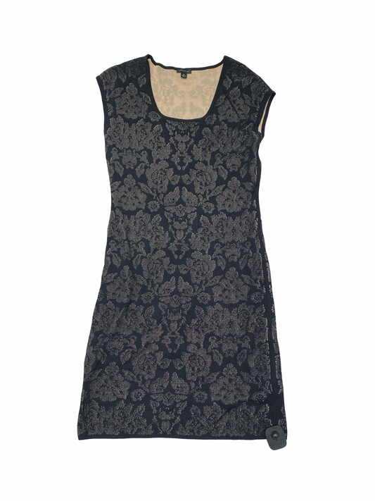 Dress Casual Midi By Ann Taylor In Black & Cream, Size:M