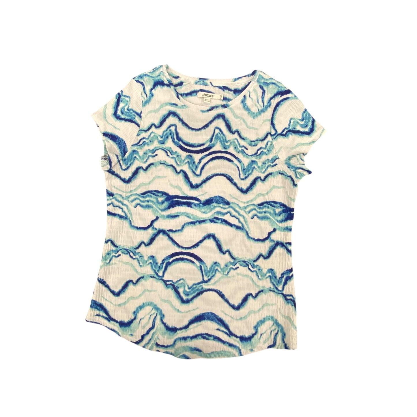 Top Ss By Chicos In Blue & White, Size:S