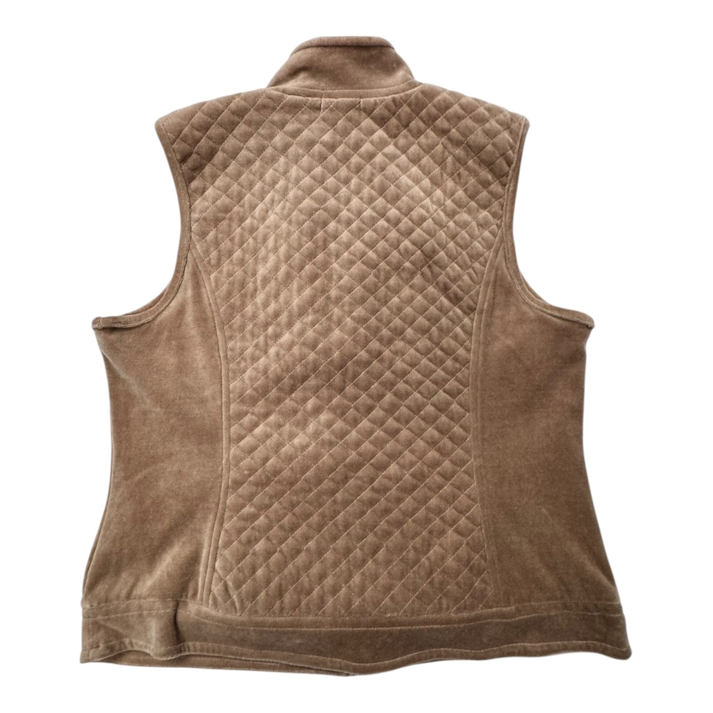 Vest Fleece By Liz And Co In Brown, Size:L