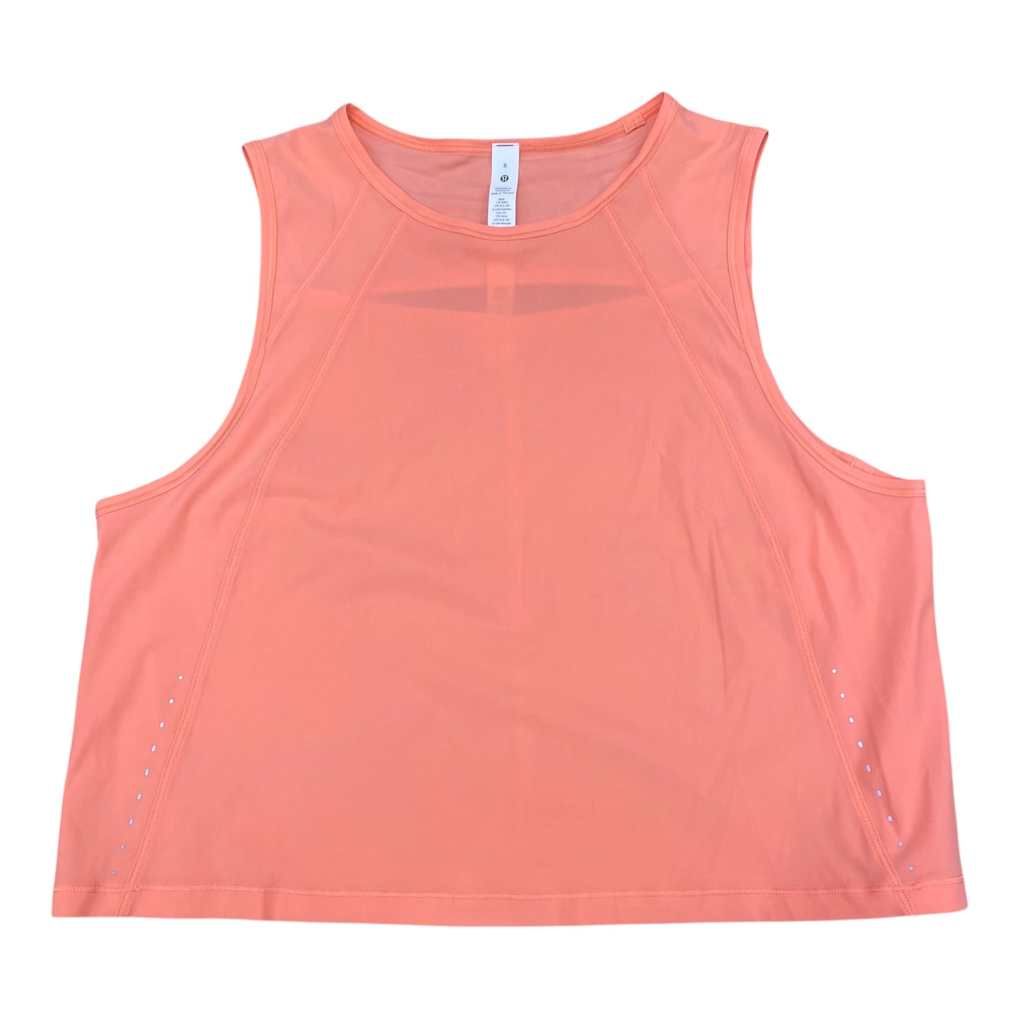 Athletic Tank Top By Lululemon In Coral, Size:8