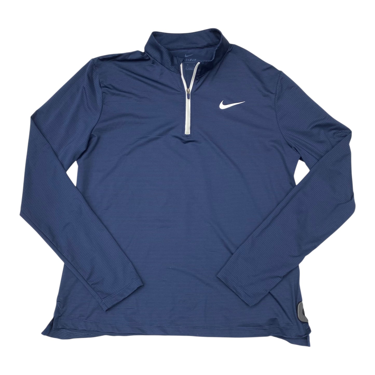 Athletic Top Ls Collar By Nike In Navy, Size:M