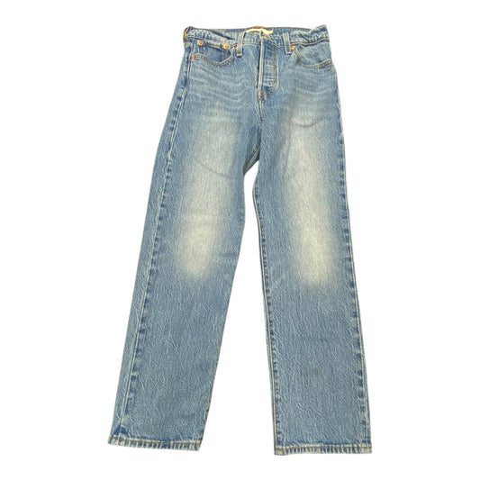 Jeans Straight By Levis In Blue Denim, Size:2