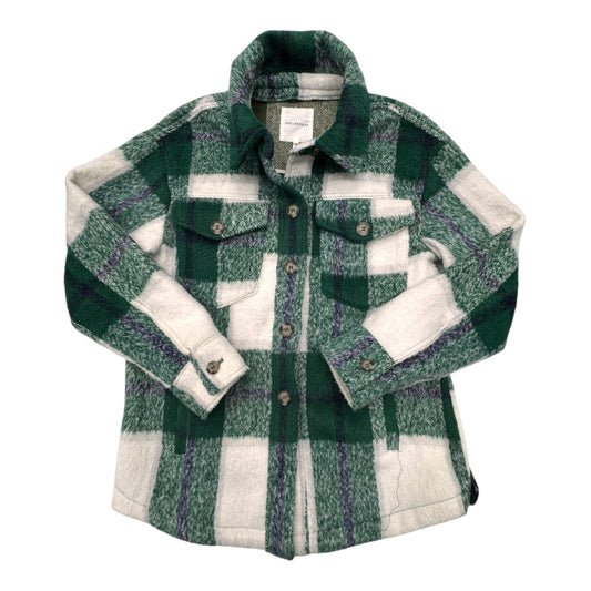 Jacket Shirt By Avec Les Filles In Plaid Pattern, Size:S