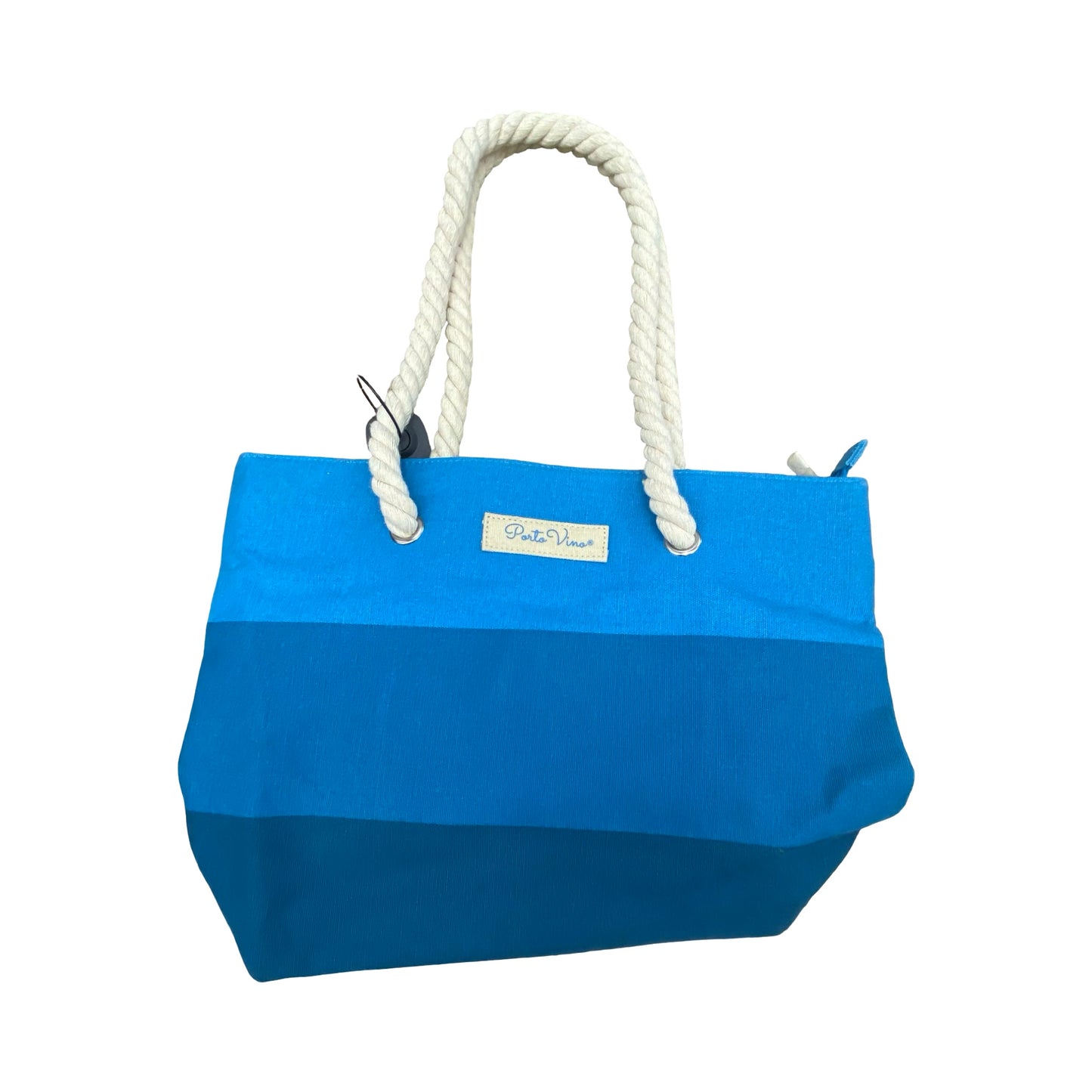 Tote By Porto Vino In Blue & Tan, Size:Medium
