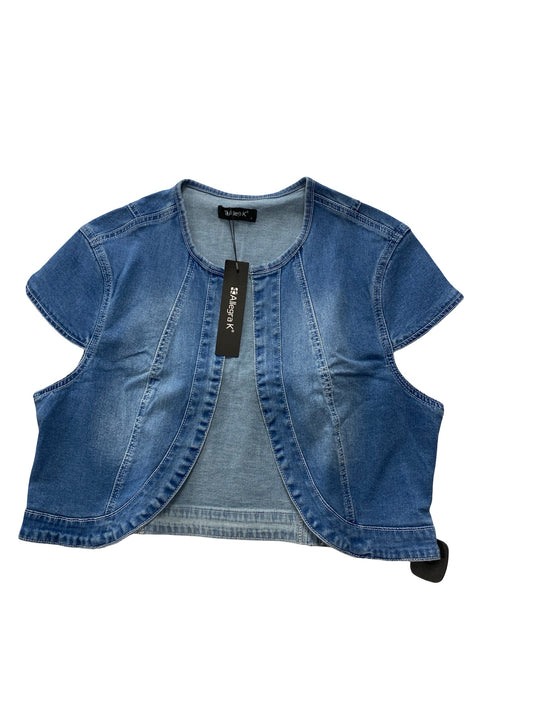 Vest Other By Allegra K In Blue Denim, Size:L