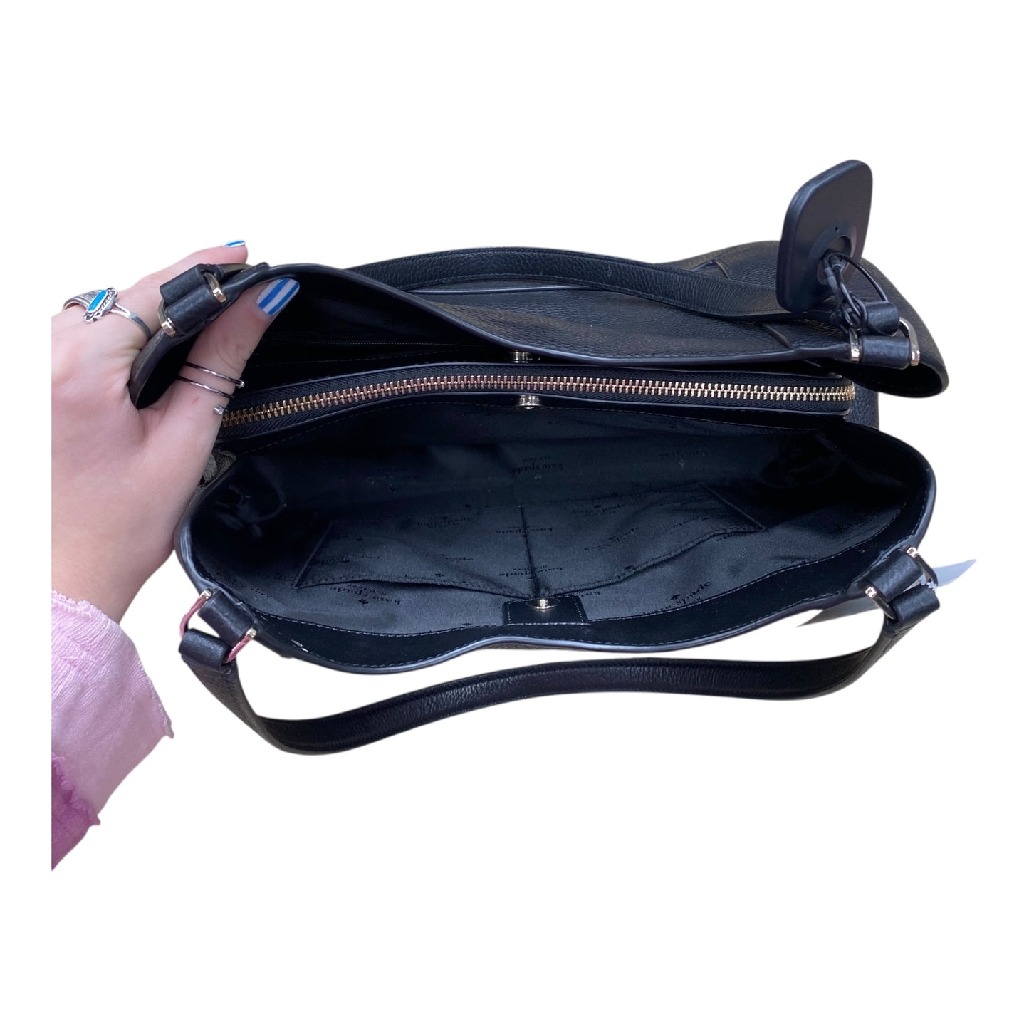 Handbag Designer By Kate Spade In Black, Size:Medium