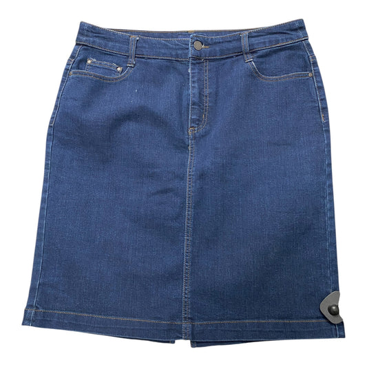 Skirt Midi By Charter Club In Blue Denim, Size:12