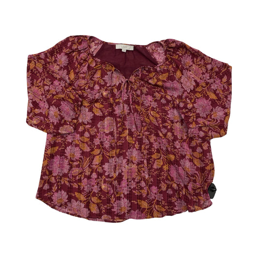Top Ls By Loft In Maroon, Size:L