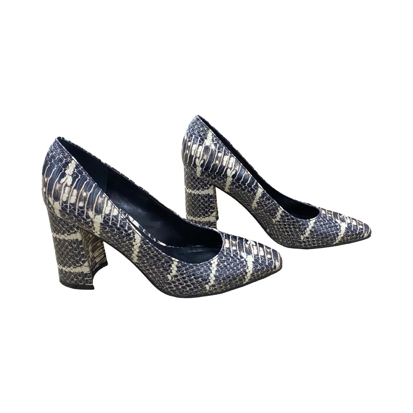 Shoes Heels Block By Marc Fisher In Snakeskin Print, Size:6